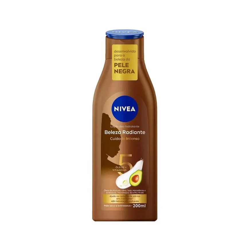 Nivea Loção Hidratante Corpo Pele Negra Cuidado Intenso 200ml