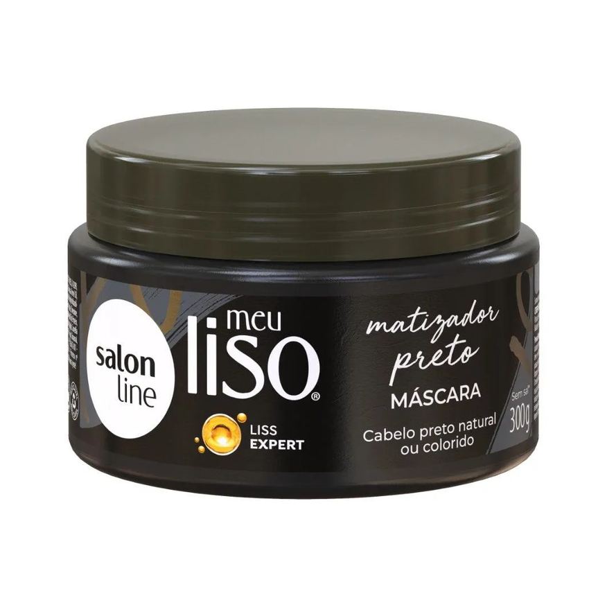 Salon Line Máscara Tratamento Capilar Meu Liso Matizadora Preto 300g
