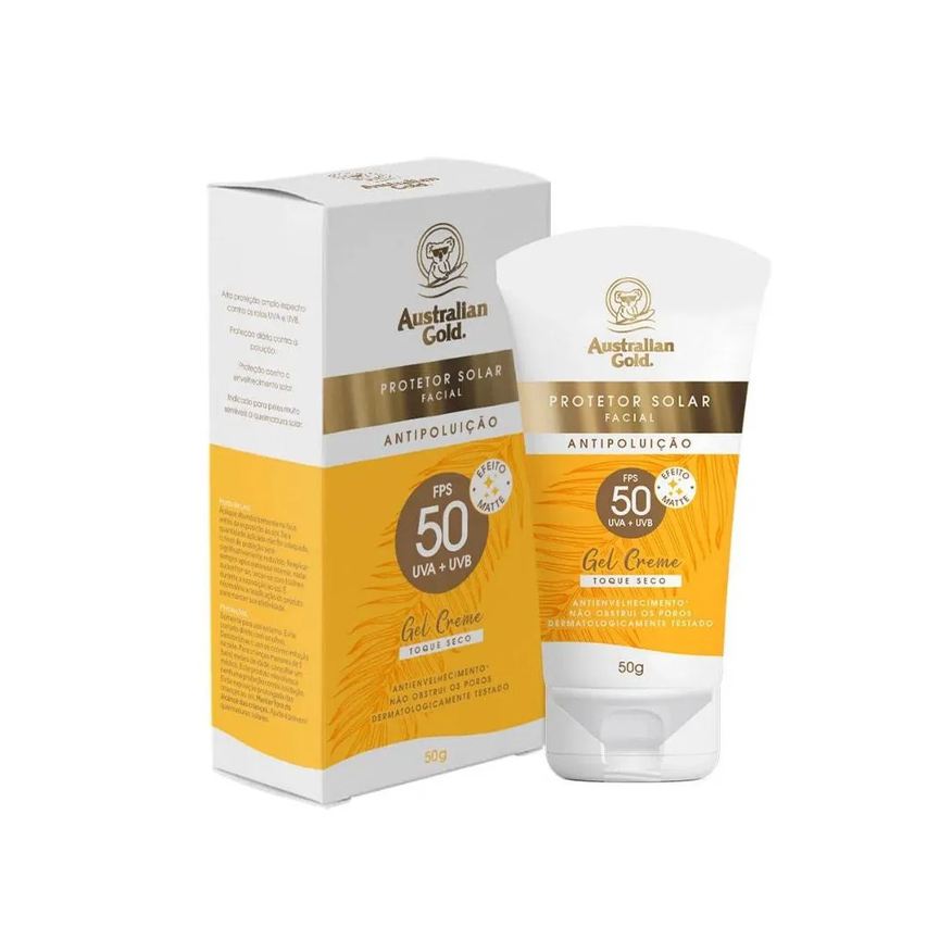 Accumed-Glicomed Protetor Solar Facial Australian Gold Gel Creme Fps50 50g