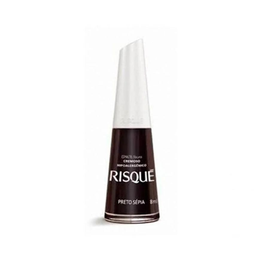 Risqué Esmalte Risque Cremoso Preto Sepia