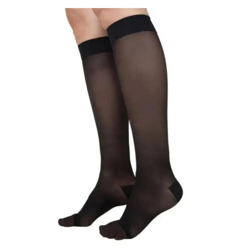 Sigvaris Meia 3/4 Ever Sheer 20-30mmhg Fechada G Preto