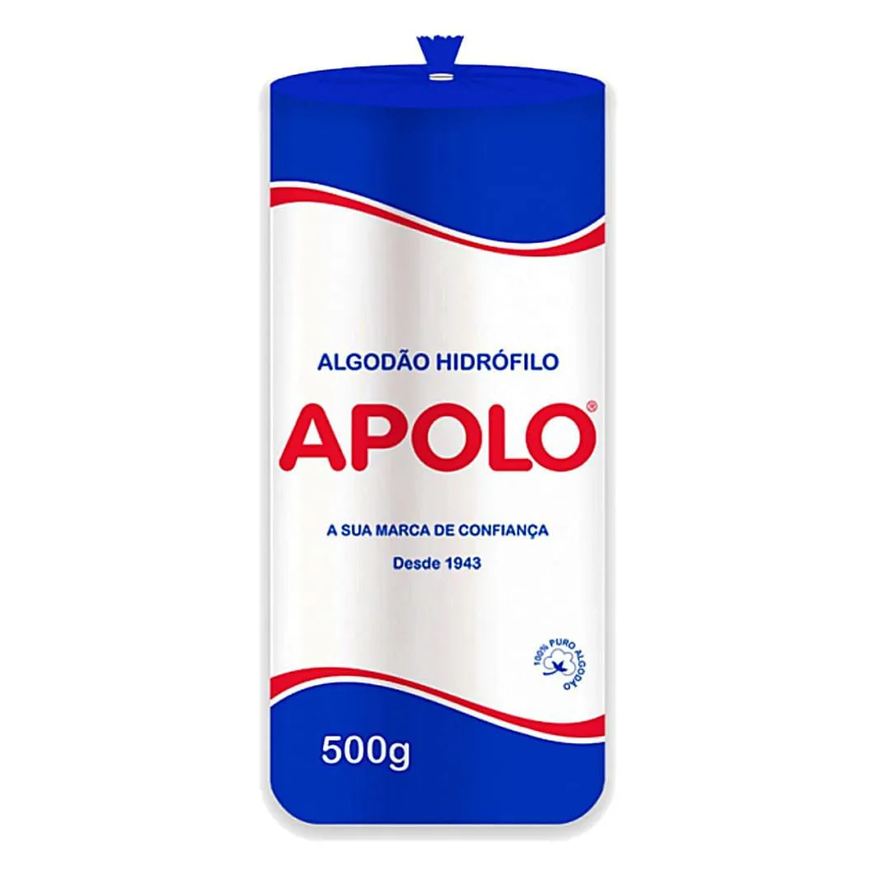Hidrófilo Algodão Apolo Rolo 500g - Unidade