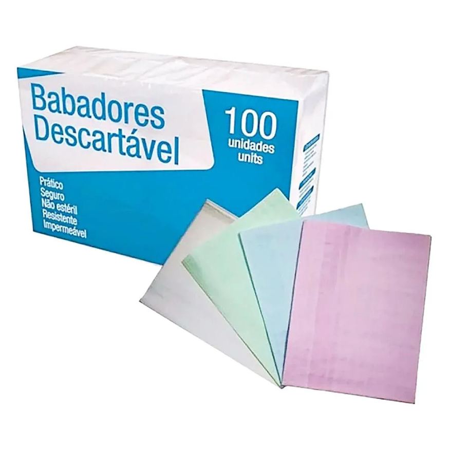 Bestcare Babador Impermeável Best Care Descartável Colorido - 100 unidades