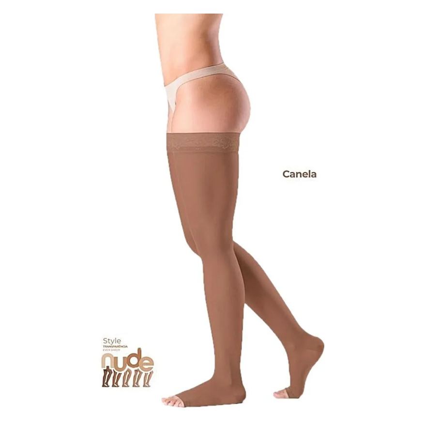 Sigvaris Meia 7/8 Ever Sheer 20-30 Mmhg Aberta Canela Tam M3