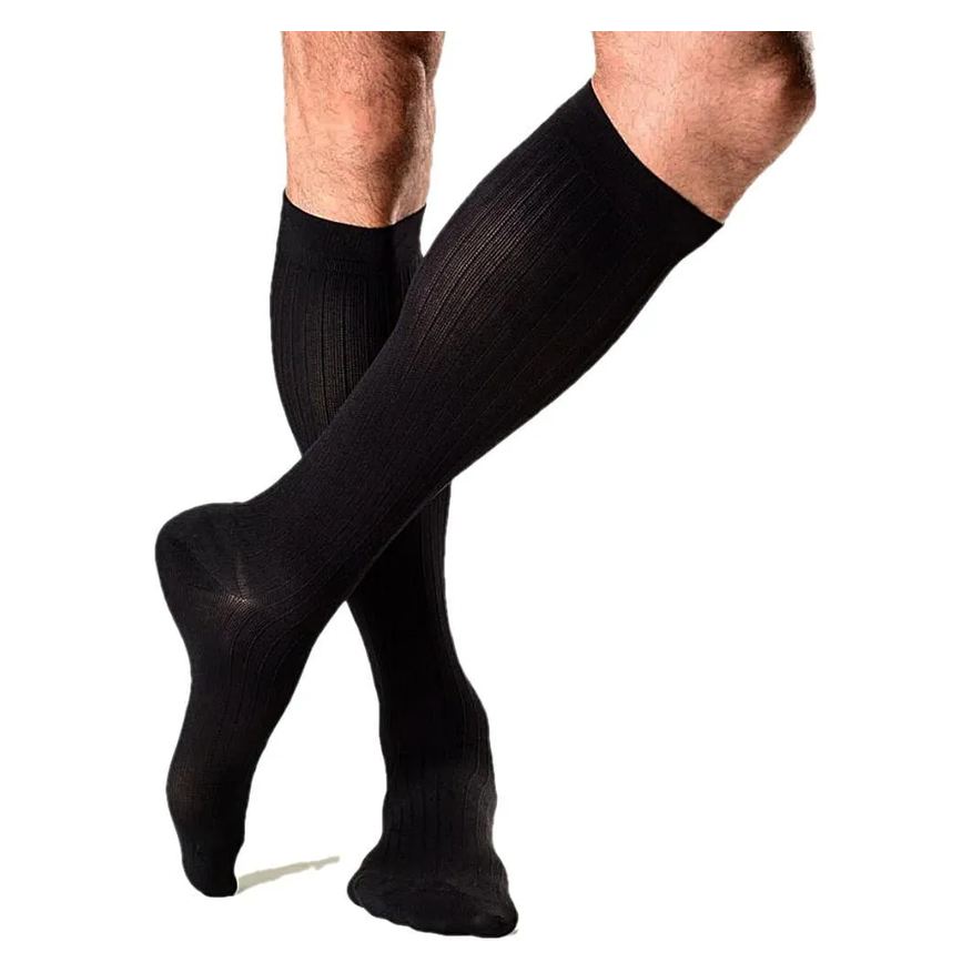 Sigvaris Meia 3/4 Masculina Actitud 15-20mmhg Fechada Preta Tam M