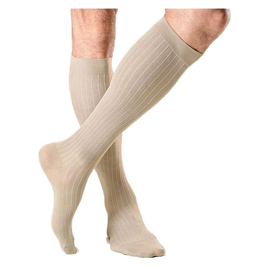 Sigvaris Meia 3/4 Masculina Actitud 15-20mmhg Fechada Caqui Tam G