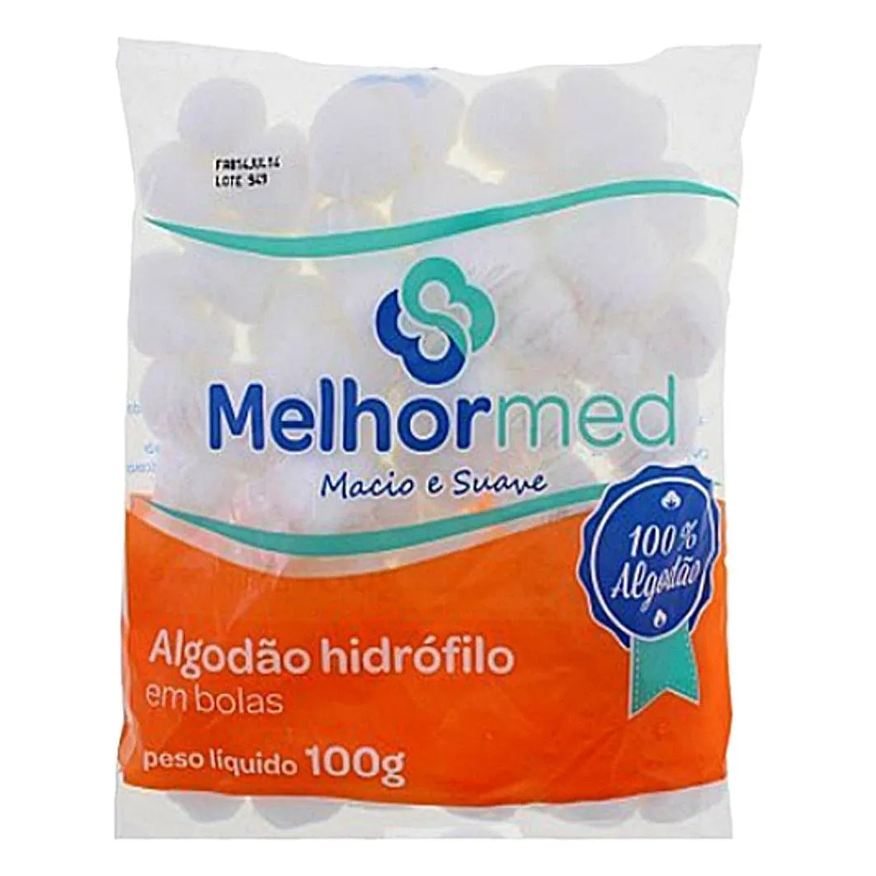 Hidrófilo Algodão em Bolas Melhormed 100g - Unidade