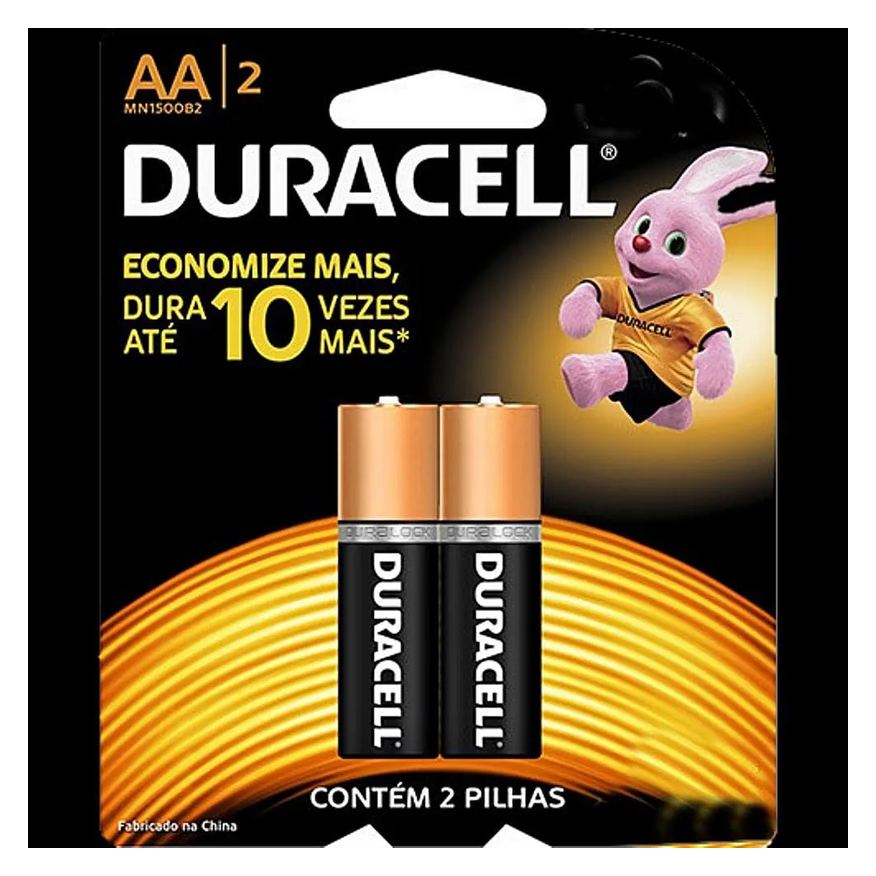 Alcalina Pilha Aa Duracell 1.5v - 2 unidades