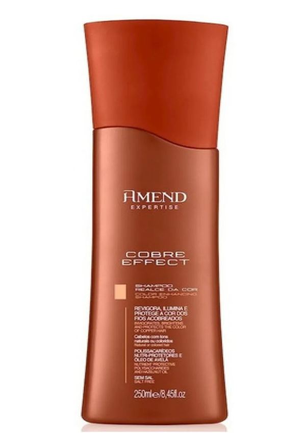 Amend Cosméticos Shampoo Matizador Amend Cobre Effect Realce da Cor 250ml