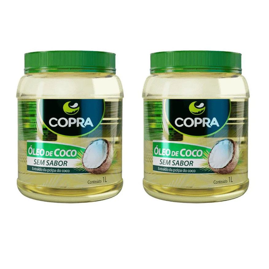 Copra Kit 2uni Óleo de Coco (sem Sabor) 1 Litro