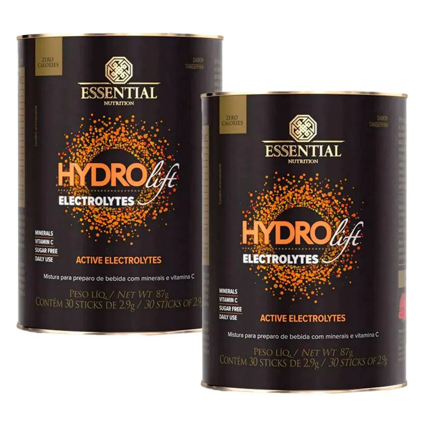 Essential Nutrition Kit 2x Hydrolift Electrolytes + Vitamina C - (30 Sticks Cada) - Tangerina