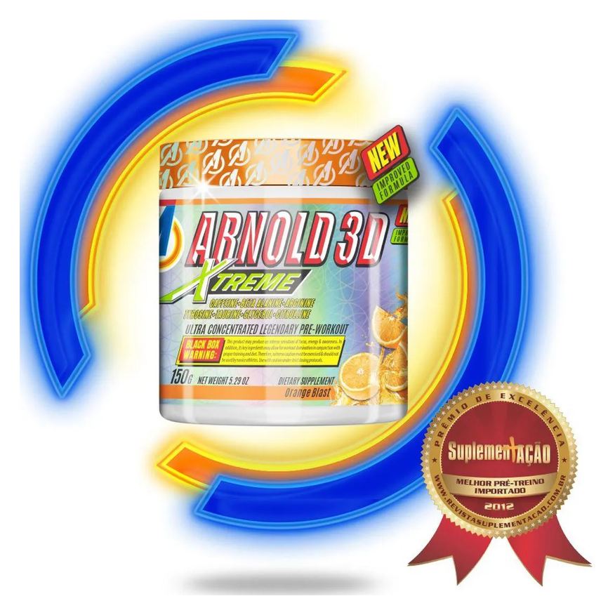 Arnold Nutrition Pré-treino Arnold 3d Xtreme Laranja 150g