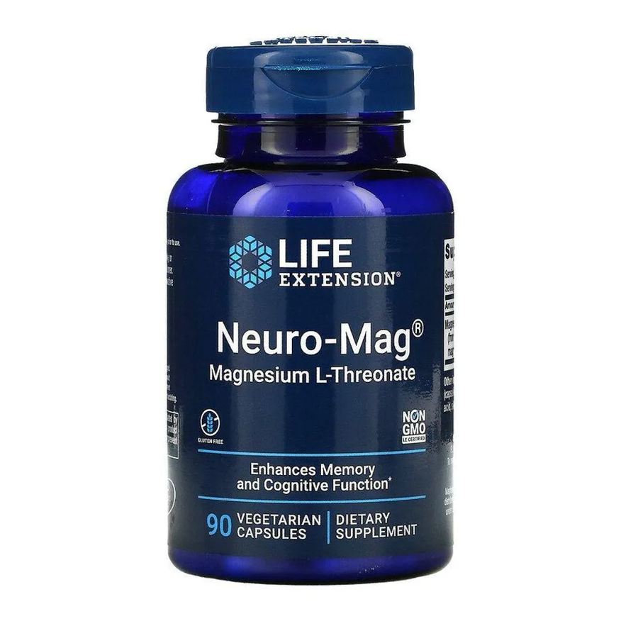 Magnésio Neuro-Mag, L-Treonato 90 Cápsulas – Life Extension