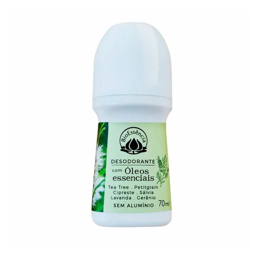 BioEssência Desdorante Vegano Sem Alumínio Roll-On com Óleos Essenciais 70ml