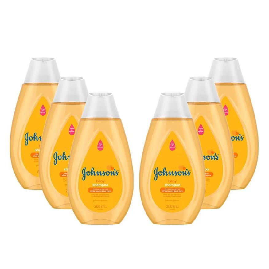Johnson'S Baby Kit Shampoo Johnsons Baby Regular 200ml com 6 unidades