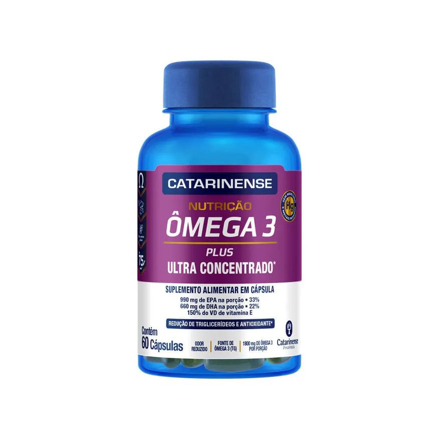 Alimentar Suplemento Omega 3 Plus 1800mg Catarinense Com 60 Capsulas