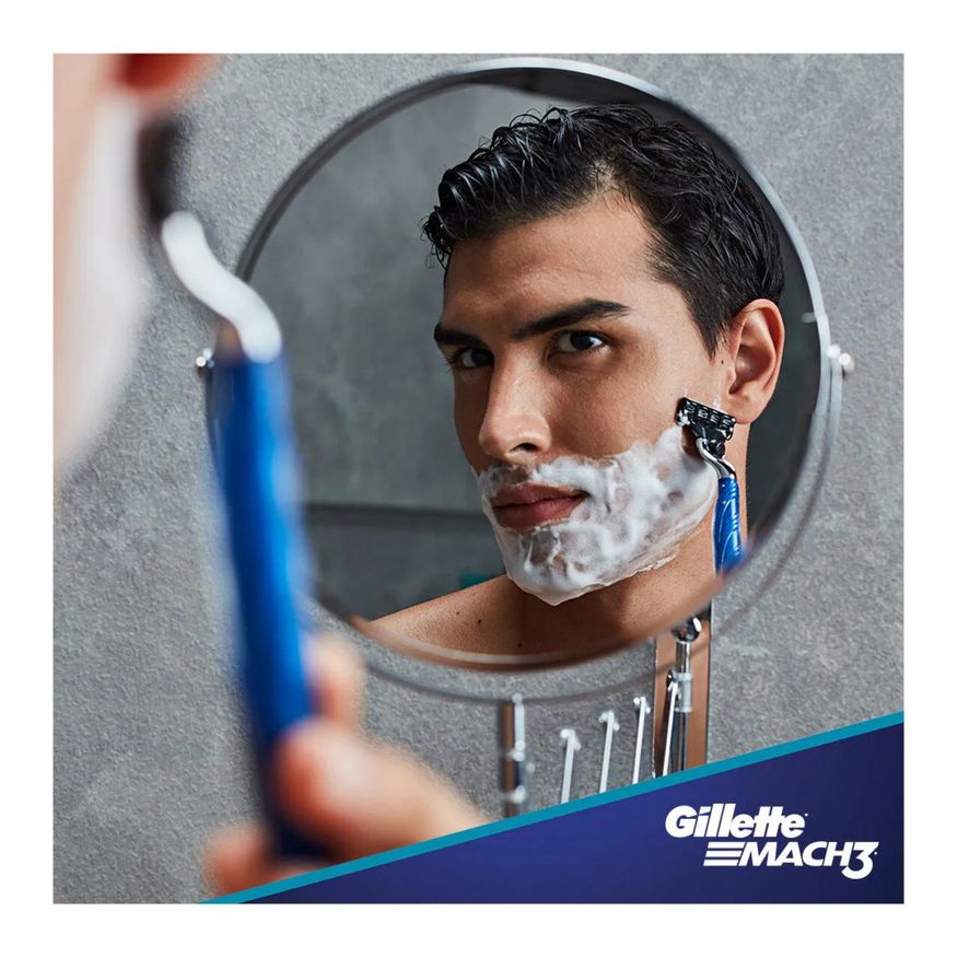 Gillette Aparelho de Barbear Mach3 Acqua Grip + 1 cartucho