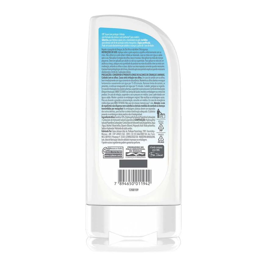 em Repelente Gel Off! Toque Leve Icaridina Sem Perfume 200g