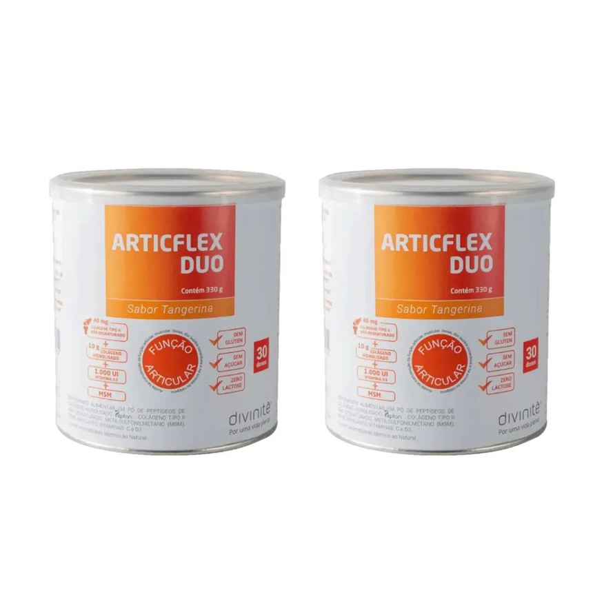 Nutracosmeticos Kit C2 Articflex Duo Tangerina Colágeno 330g - Divinitè