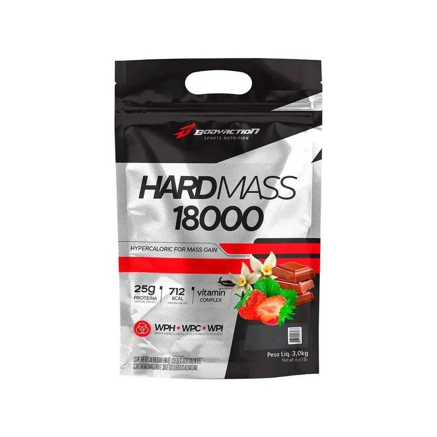 Body Action Hard Mass (3kg) - Sabor: Baunilha