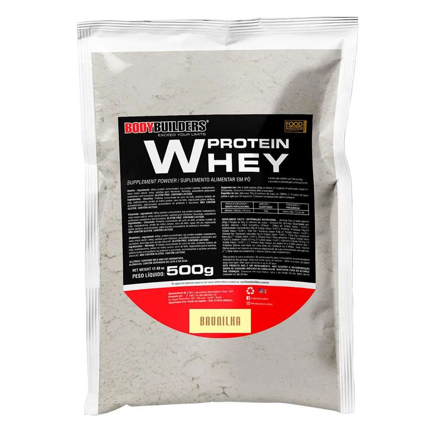 Bodybuilders Whey Protein 500g (refil) – Chocolate