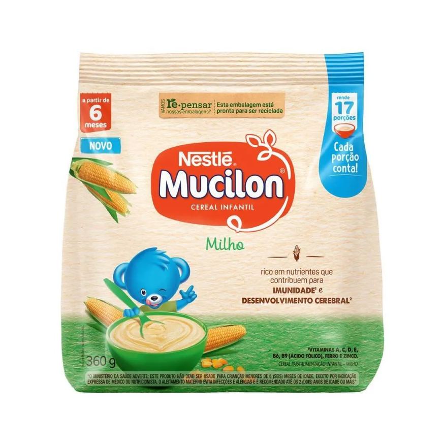 Infantil Cereal Mucilon de Milho 360g – Embalagem com 9 unidades