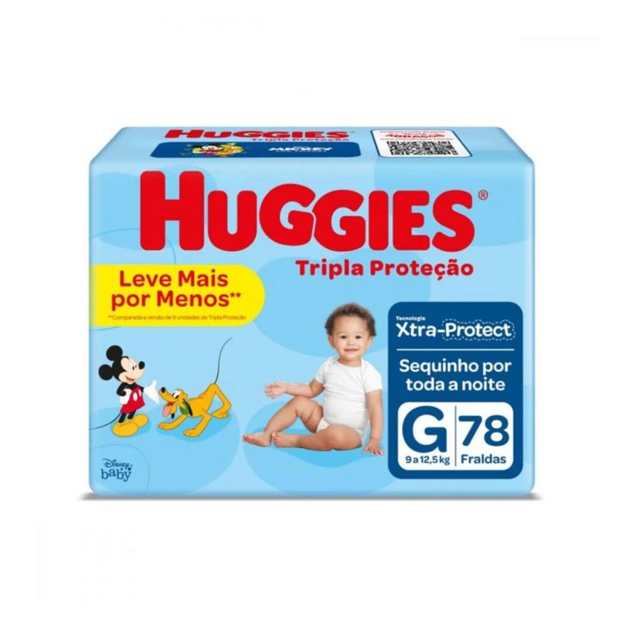 Huggies Fralda Tripla Proteção Disney Baby G 78 unidades