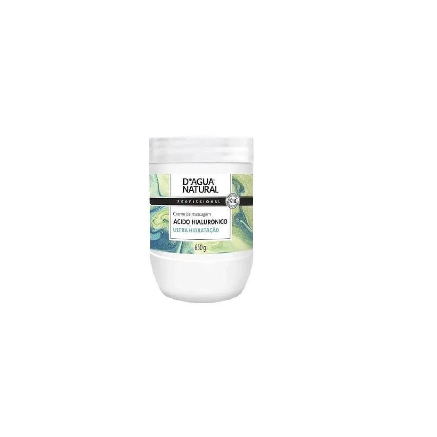 D'Agua Natural CREME DE MASSAGEM D'AGUA ÁCIDO HIALURôNICO - 650g