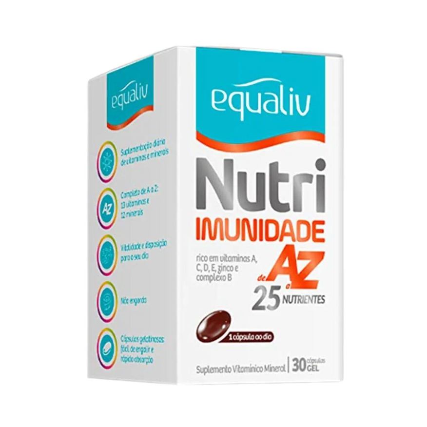 Equaliv Vitamina Nutri Imunidade Az com 30 Cápsulas em Gel