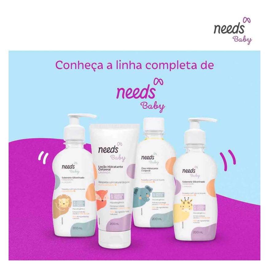 Needs Óleo Hidratante Corporal Infantil Baby Algodão 200ml