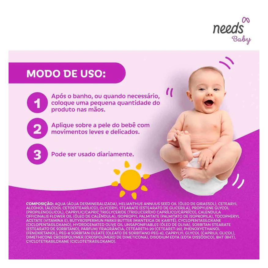 Needs Hidratante Corporal Infantil Baby Lavanda 200ml