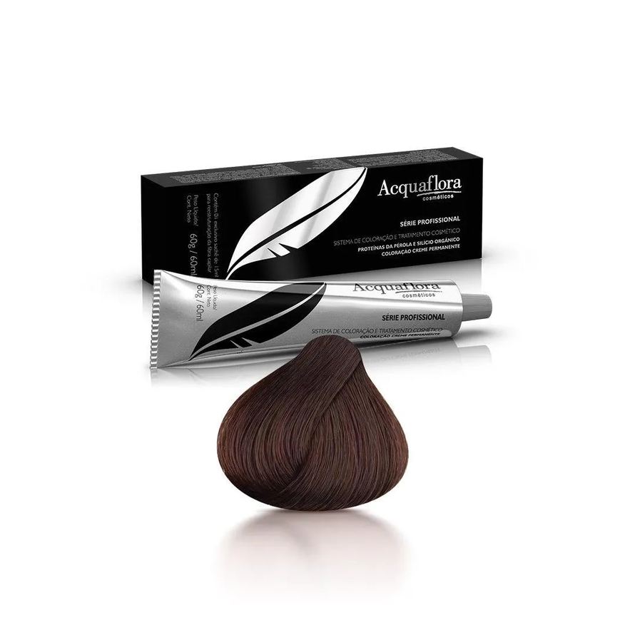 Acquaflora Tintura 4.77 Castanho Natural Marrom Intenso