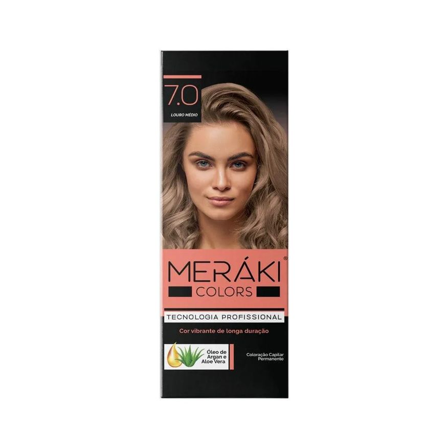 Meráki Kit Tintura Color Louro Médio 7.0 125g