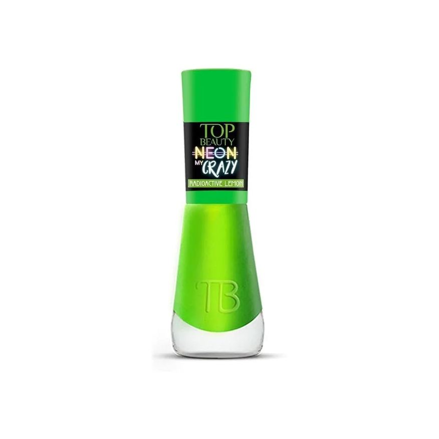 Top Beauty Esmalte Cintilante Premium Neon Crazy Radioactive Lemon
