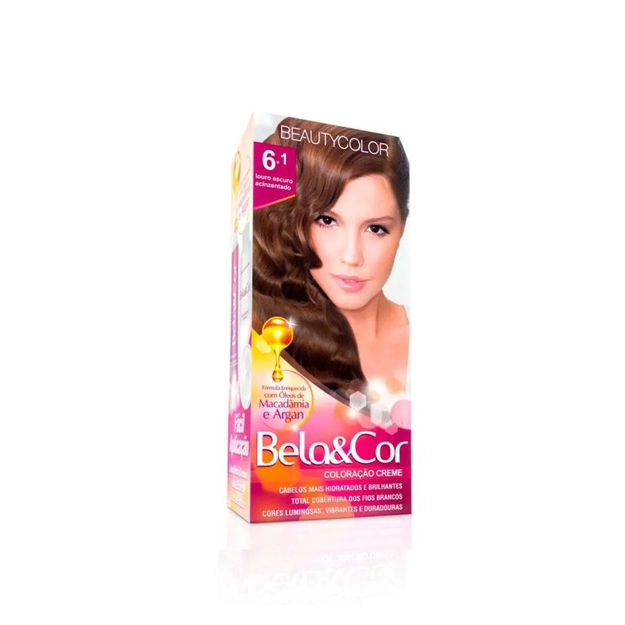 Bela & Cor Tintura Bela Cor Mini Kit 6.1 Louro Escuro Acinzentado
