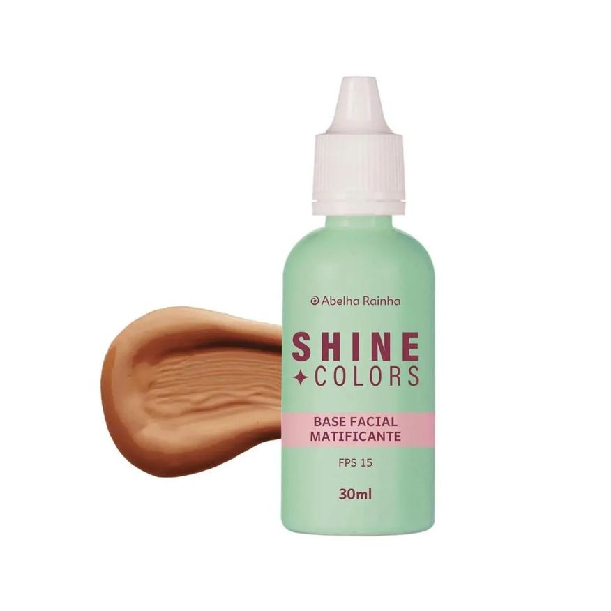 Abelha Rainha Base Líquida Matificante Fps 15 Terra Shine Colors 30ml
