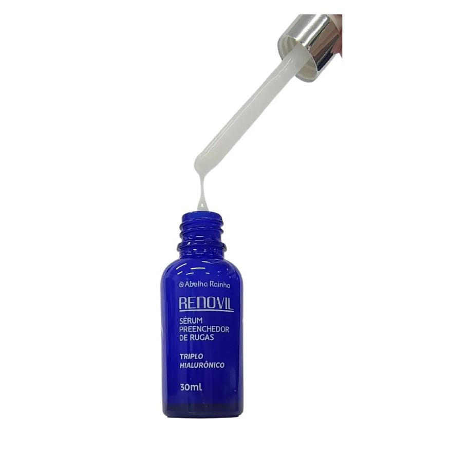 Abelha Rainha Sérum Preenchedor de Rugas Triplo Hialurônico Renovil 30ml