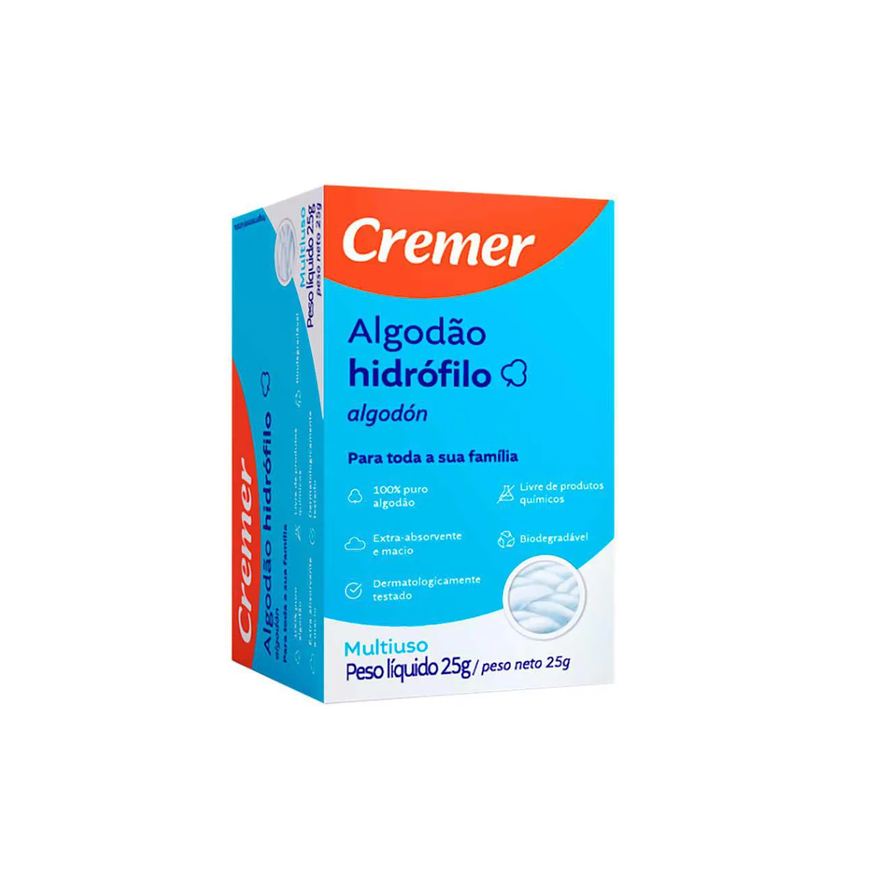 Cremer Algodão Hidrófilo com 25g