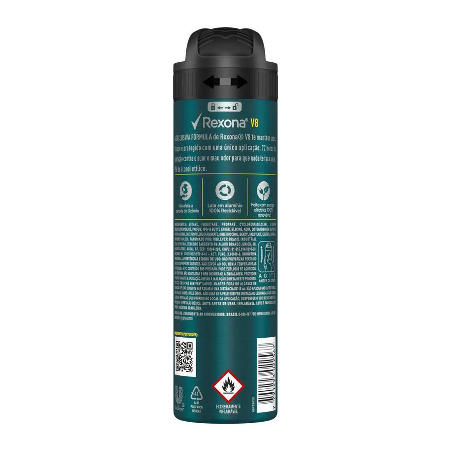 Rexona Desodorante Antitranspirante Aerosol Men V8 72h 150ml