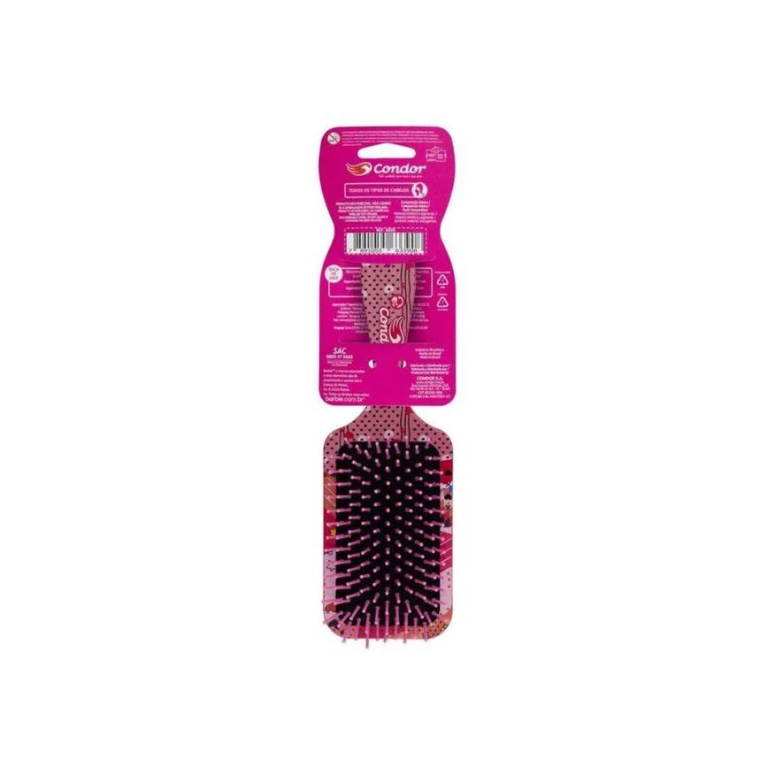Condor Escova de Cabelo Barbie Rosa