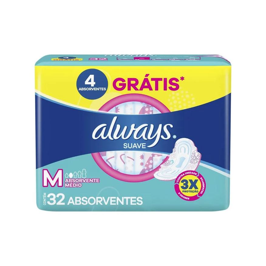 Always Absorventes Maxi Proteção Total Suave