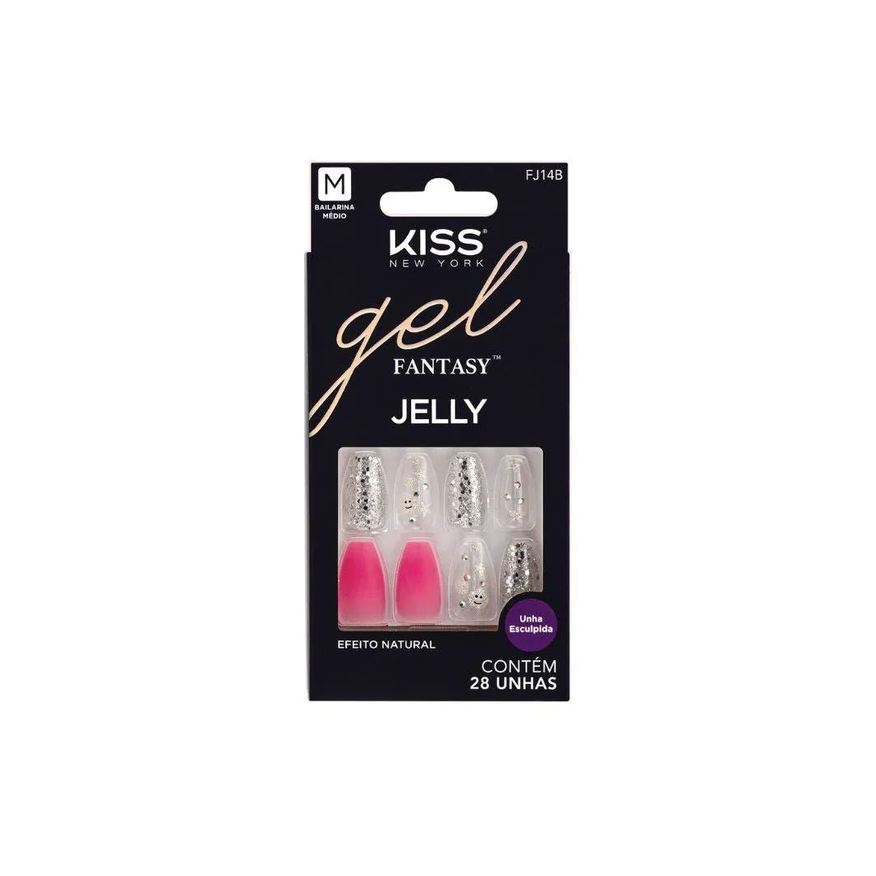 Kiss Unha Postiça Ny Gel Fantasy Fun Jelly