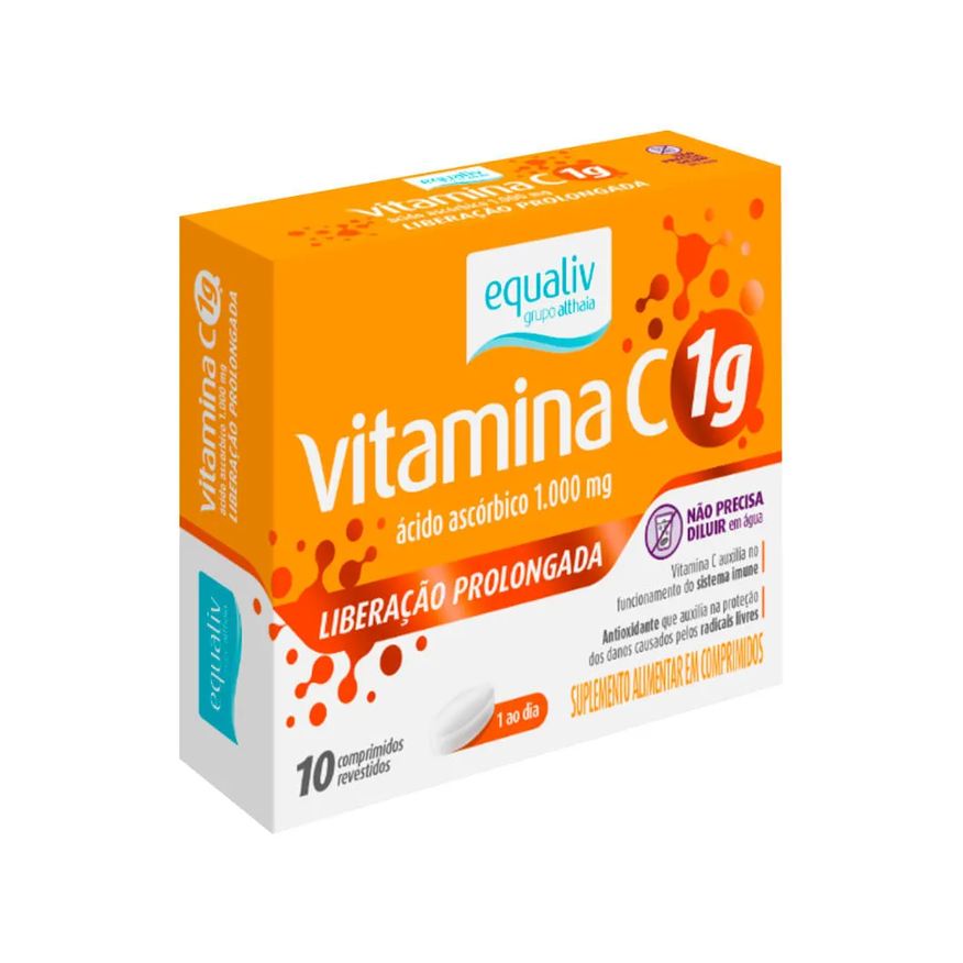 Vitamina Equaliv C Com 10 Comprimidos Liberacao Prolongada 1g