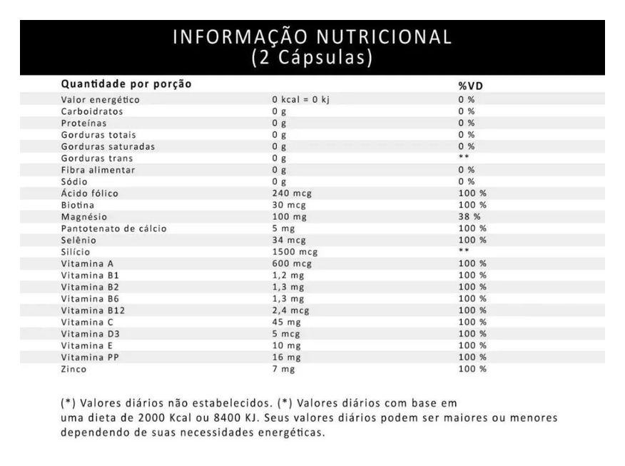Hair Biocolin Central Nutrition 500mg com 60 cápsulas
