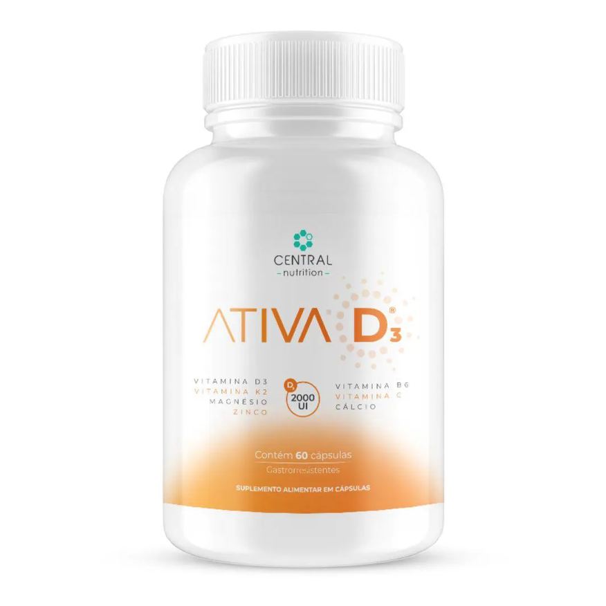 Central Nutrition Ativa D³® - 60 Cápsulas Gastrorresistentes