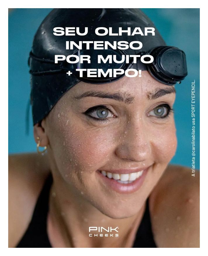 De Lápis Olhos Sport Eyepencil Preto 1,2g - Pink Cheeks