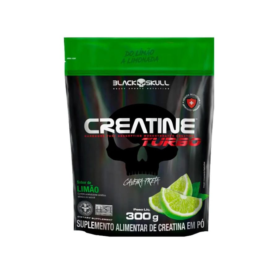 Black Skull Creatina Turbo Stand Up Pouch Limão 300g