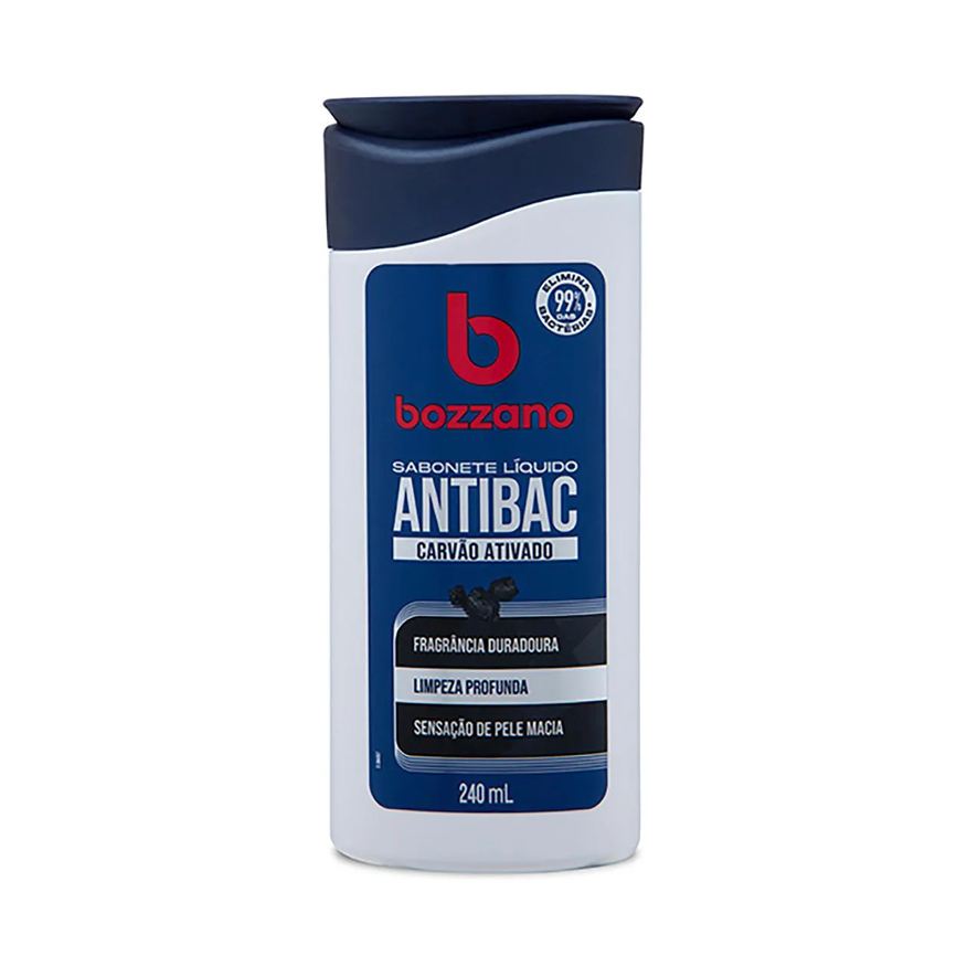 Bozzano Sabonete Líquido Antibac Carvão Ativado 240ml
