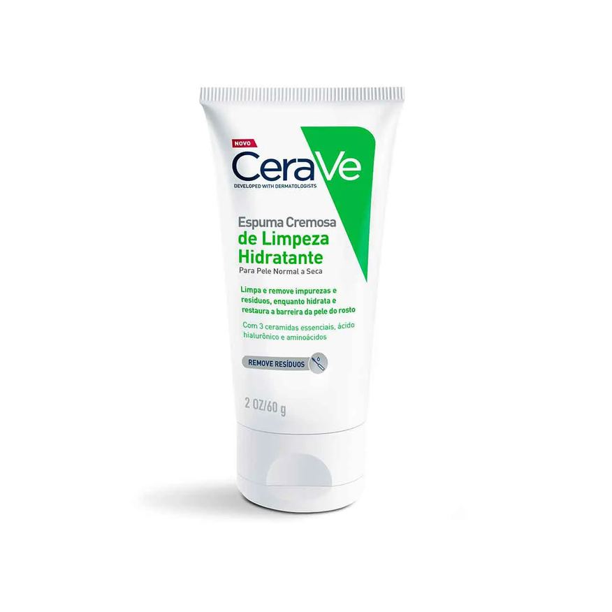 Cerave Espuma Cremosa de Limpeza Hidratante Sem Perfume 60g
