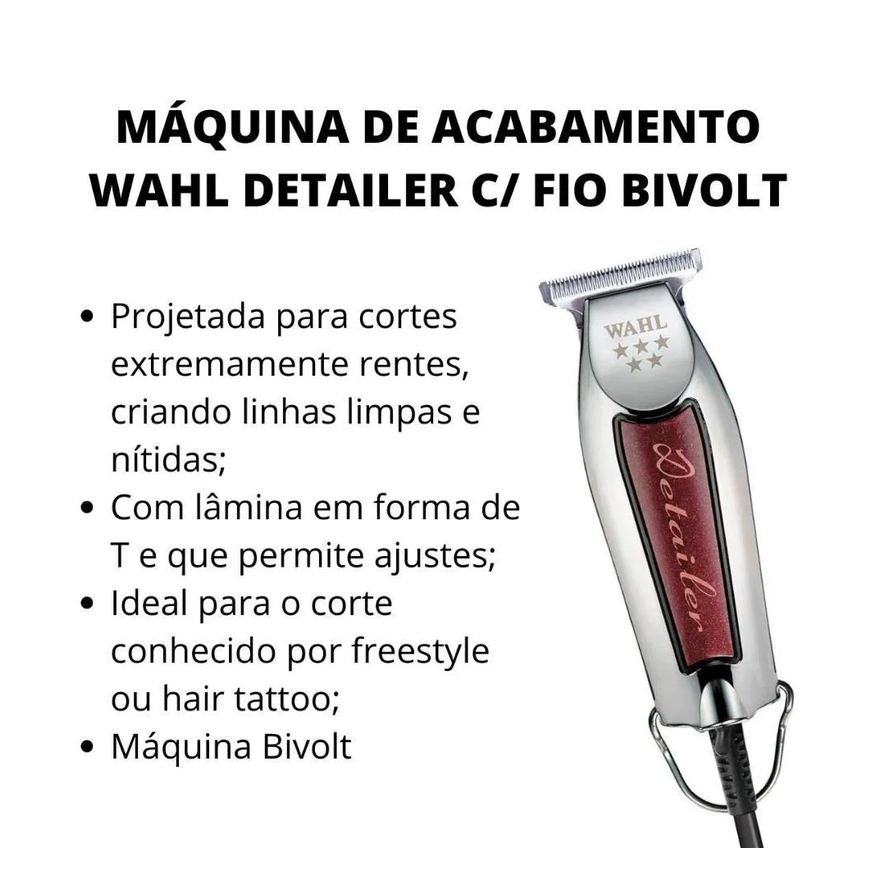 de Máquina Acabamento Wahl Detailer com Fio Bivolt